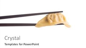  Presentation with chopsticks - Slide deck with chinese-dumplings-and-chopsticks-isolated background and a white colored foreground