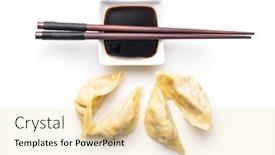  Presentation with soy sauce - Slides featuring chinese-dumplings-and-soy-sauce background and a lemonade colored foreground