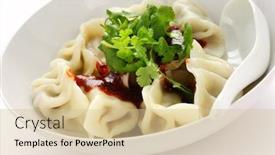  Presentation with chinese chinese - Audience pleasing slides consisting of chinese dumplings backdrop and a soft green colored foreground