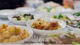  Presentation with dinner - PPT theme consisting of chinese-family-dinner-at-home background and a  colored foreground