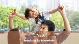  Presentation with chinese chinese - Beautiful slides featuring chinese family giving daughter ride backdrop and a coral colored foreground