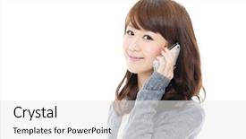  Presentation with relaxing - PPT theme enhanced with chinese feminine - beautiful asian woman relaxing background and a  colored foreground