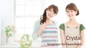  Presentation with movements of women in asia - Audience pleasing presentation consisting of chinese feminine - beautiful asian women backdrop and a lemonade colored foreground