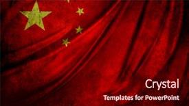  Presentation with chinese chinese - Amazing PPT theme having chinese flag detail grunge effect backdrop and a wine colored foreground