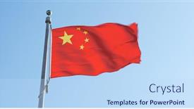  Presentation with chinese - Cool new PPT layouts with chinese flag backdrop and a sky blue colored foreground