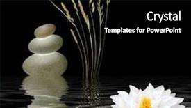  Presentation with grey black white - Colorful theme enhanced with rippled water against black background backdrop and a black colored foreground