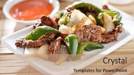  Presentation with chinese food - Amazing presentation having chinese food - pepper beef backdrop and a coral colored foreground