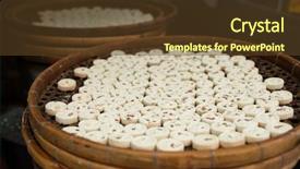  Presentation with almond - Presentation theme featuring chinese food bakeries - almond cake background and a  colored foreground