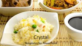  Presentation with chinese food - Cool new presentation theme with chinese food dishes cantonese rice noodles beef with bamboo backdrop and a yellow colored foreground