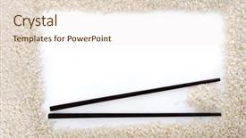  Presentation with food festival - Presentation theme having chinese food festival - rice banner background and a  colored foreground