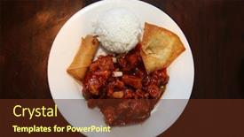  Presentation with brown rice - Cool new slides with chinese-food-orange-chicken backdrop and a tawny brown colored foreground