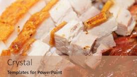  Presentation with chinese food - Amazing presentation theme having chinese-food-siu-mei backdrop and a coral colored foreground