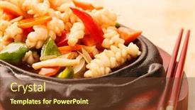  Presentation with chinese food - Cool new presentation with chinese food backdrop and a tawny brown colored foreground