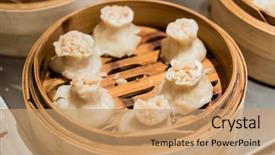  Presentation with chinese food - Cool new slides with chinese food backdrop and a coral colored foreground