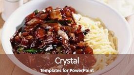  Presentation with korean food - Beautiful presentation featuring japanese korean restaurant - chinese food backdrop and a tawny brown colored foreground