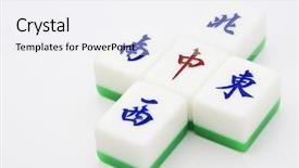  Presentation with gambling - Presentation theme enhanced with chinese game similar to poker background and a  colored foreground