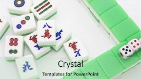  Presentation with popular - Amazing presentation having chinese game similar to poker backdrop and a mint green colored foreground