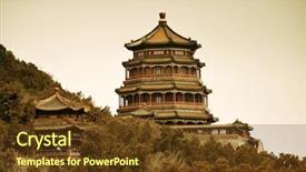  Presentation with historical architecture - Audience pleasing slide set consisting of chinese garden - summer palace with historical architecture backdrop and a tawny brown colored foreground