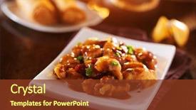  Presentation with fortune cookie - Cool new slides with chinese general tso's chicken backdrop and a tawny brown colored foreground