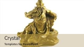  Presentation with prosperity - Amazing presentation design having chinese god of war backdrop and a gold colored foreground