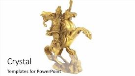  Presentation with war - Beautiful PPT layouts featuring chinese god of war backdrop and a white colored foreground