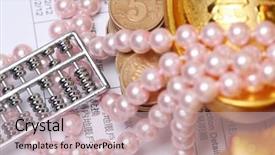  Presentation with jewelry gold - PPT theme enhanced with chinese-gold-ingots-and-jewelry background and a soft green colored foreground