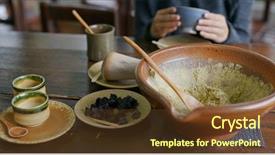 Presentation with chinese traditional - Beautiful PPT layouts featuring chinese ground tea hakka lai backdrop and a tawny brown colored foreground