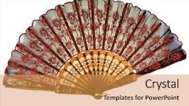  Presentation with chinese chinese - Amazing presentation theme having chinese hand fan isolated backdrop and a gold colored foreground