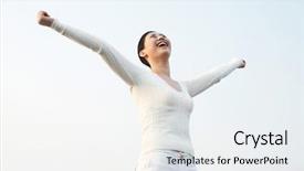  Presentation with asian - Theme having free korean background - young asian woman background and a  colored foreground