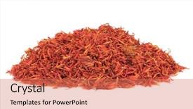  Presentation with saffron - Colorful theme enhanced with chinese herbal medicine a more backdrop and a coral colored foreground