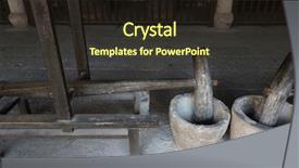  Presentation with chinese medicine - Theme consisting of chinese herbal medicine grinder background and a  colored foreground