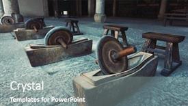  Presentation with chinese medicine - Colorful theme enhanced with chinese-herbal-medicine-roller backdrop and a gray colored foreground