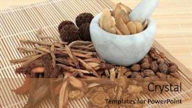  Presentation with chinese medicine - Cool new presentation theme with chinese herbal medicine selection backdrop and a red colored foreground