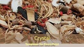  Presentation with chinese medicine - Colorful presentation design enhanced with chinese-herbal-medicine-tea backdrop and a tawny brown colored foreground