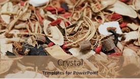  Presentation with chinese medicine - Presentation theme having chinese-herbal-medicine-tea background and a coral colored foreground