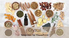  Presentation with copd - Cool new PPT theme with chinese-herbal-medicine-to-treat backdrop and a coral colored foreground