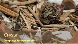  Presentation with chinese medicine - Beautiful presentation theme featuring chinese-herbs-chinese-herbal-medicine backdrop and a tawny brown colored foreground