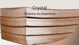  Presentation with history research - Audience pleasing slides consisting of history research - four books backdrop and a  colored foreground