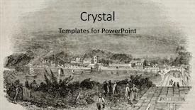  Presentation with old china - Beautiful PPT theme featuring china history - macau old view by unidentified backdrop and a  colored foreground