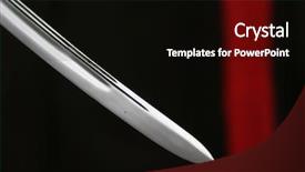  Presentation with sword - Presentation theme having chinese history war - katana sword background and a black colored foreground