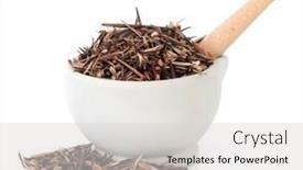  Presentation with locust - Cool new presentation with chinese honey locust herb used in herbal medicine in a stone mortar with pestle over white background zao jiao backdrop and a light gray colored foreground
