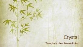  Presentation with old paper ink - Slide deck with chinese ink painting of bamboo background and a lemonade colored foreground