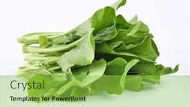  Presentation with chinese - Slide deck having chinese-kale-vegetable-isolated background and a yellow colored foreground
