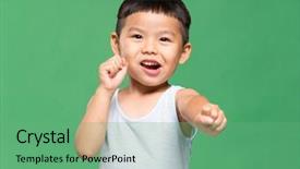  Presentation with chinese chinese - Colorful slide set enhanced with chinese kungfu - little kid playing kung fu backdrop and a seafoam green colored foreground