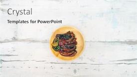  Presentation with chinese chinese - PPT theme enhanced with chinese-lacquered-pork-slices background and a white colored foreground