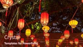  Presentation with chinese lantern - Beautiful presentation featuring chinese-lantern-decorations-in-vintage backdrop and a tawny brown colored foreground