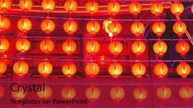  Presentation with lantern chinese - PPT layouts consisting of chinese lantern festival background and a crimson colored foreground