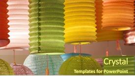 Presentation with lantern chinese - Audience pleasing PPT theme consisting of chinese lantern for mid autumn backdrop and a tawny brown colored foreground
