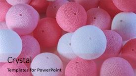  Presentation with pink white - Slide deck enhanced with chinese lantern wallpaper - pink and white woven balls background and a coral colored foreground