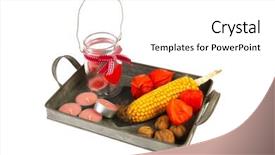  Presentation with white candles - PPT layouts consisting of chinese lanterns and candles isolated over white background and a white colored foreground